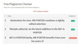 Free plagiarism checker tool