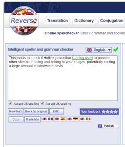 Intelligent speller and grammar checker tool