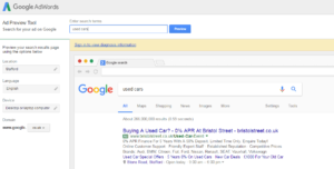 Preview Tool – Google AdWords