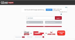 Ubersuggest keyword tool
