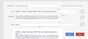 SERPio is an easy to use and free tool for you to craft great Search Engine Result Page (SERP) organic search listings