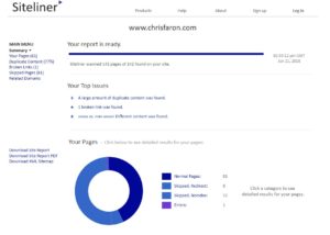 Siteliner SEO duplicate content checker