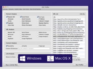 URL profiler SEO software for windows & mac OS X