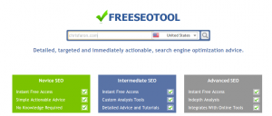 freeseotool homepage screenshot