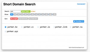Search for a catchy short domain name with this free tool