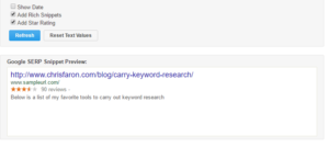 Google SERP Preview Tool with rich snippets