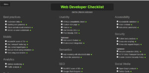 Web Developer Checklist