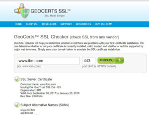GeoCerts™ SSL Checker (check SSL from any vendor)