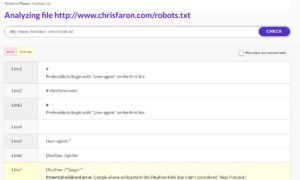 Check your robots.txt for errors with this tool