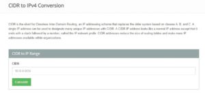 CIDR is the short for Classless Inter-Domain Routing, an IP addressing scheme that replaces the older system based on classes A, B, and C.