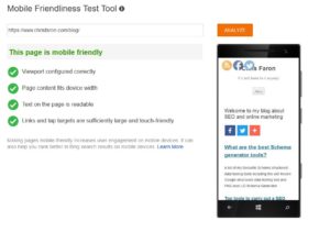 Bing Mobile Friendliness Test Tool to test JavaScript sites