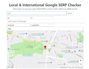 valentin.app is an easy way to get localized SERPs at an exact location without any additional tools.